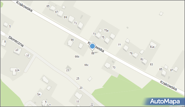 Bolęcin, Krakowska, 68, mapa Bolęcin