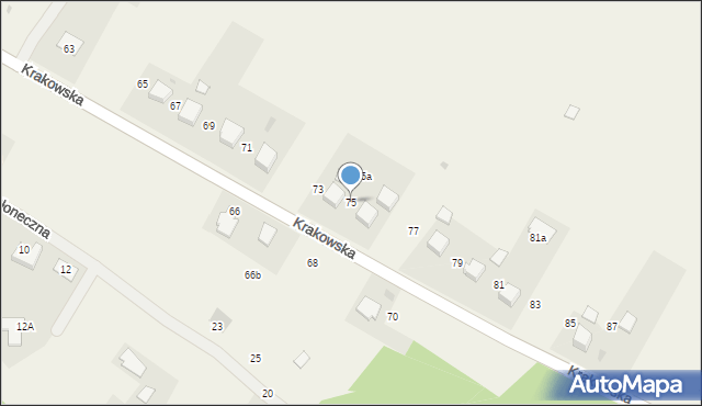 Bolęcin, Krakowska, 75, mapa Bolęcin