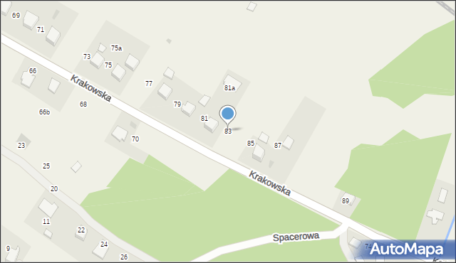 Bolęcin, Krakowska, 83, mapa Bolęcin