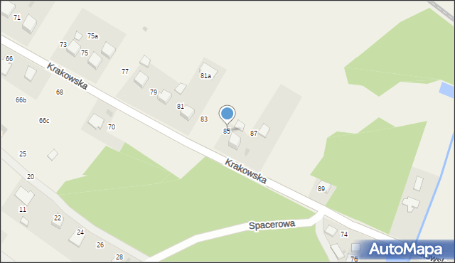 Bolęcin, Krakowska, 85, mapa Bolęcin