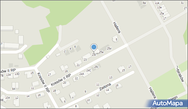 Bolesławiec, Kresów II RP, 23c, mapa Bolesławca