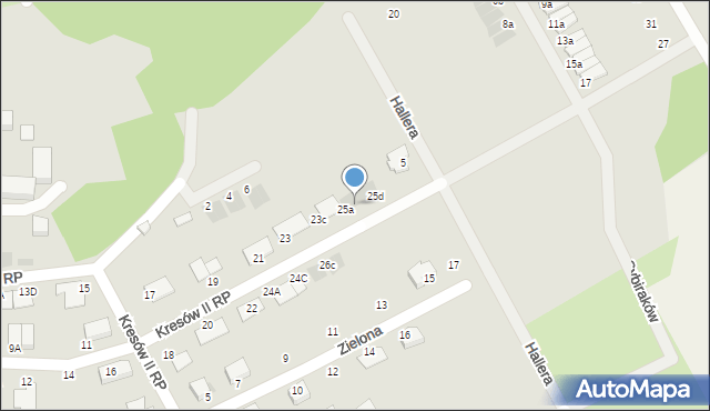 Bolesławiec, Kresów II RP, 25b, mapa Bolesławca