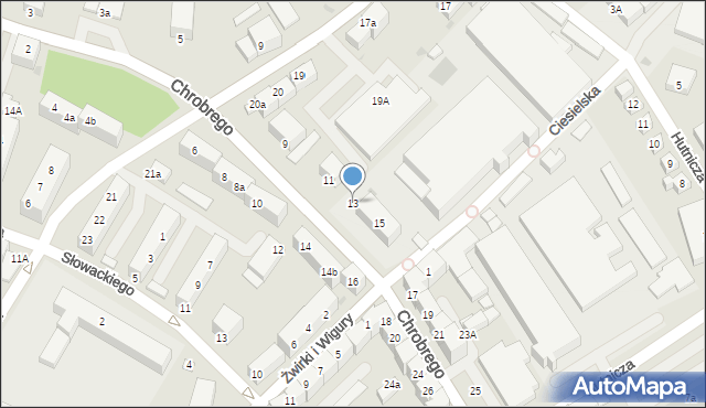 Bolesławiec, Króla Bolesława Chrobrego, 13, mapa Bolesławca