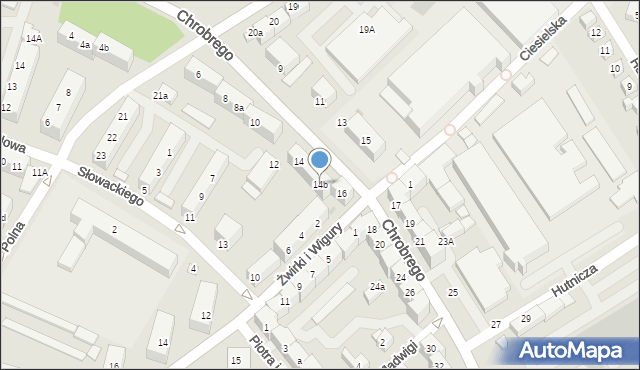 Bolesławiec, Króla Bolesława Chrobrego, 14b, mapa Bolesławca