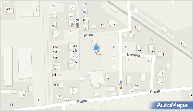 Bolszewo, Kręta, 13d, mapa Bolszewo