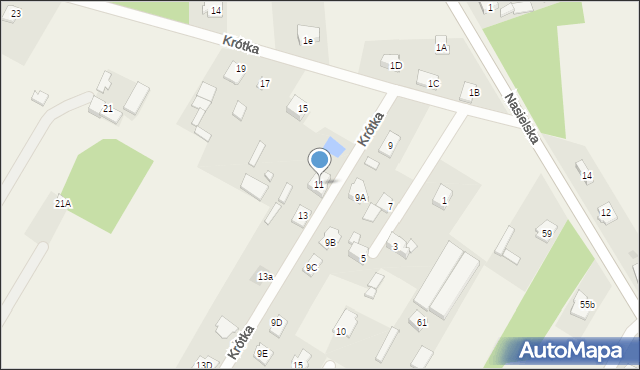 Borowa Góra, Krótka, 11, mapa Borowa Góra