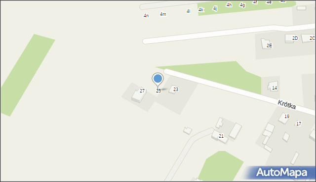 Borowa Góra, Krótka, 25, mapa Borowa Góra