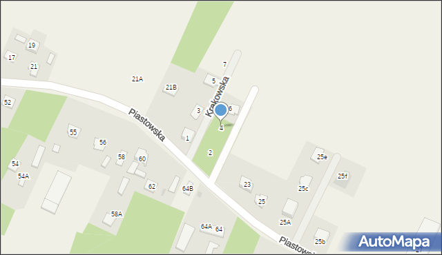 Borowiczki-Pieńki, Krakowska, 4, mapa Borowiczki-Pieńki