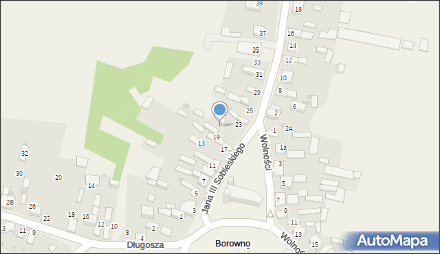 Borowno, Króla Jana III Sobieskiego, 21, mapa Borowno