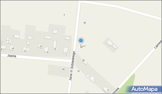 Borowno, Króla Jana III Sobieskiego, 34, mapa Borowno