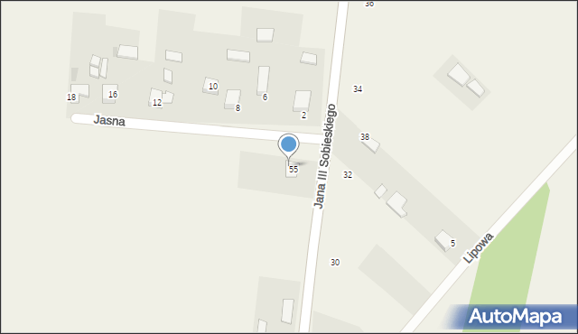 Borowno, Króla Jana III Sobieskiego, 61, mapa Borowno