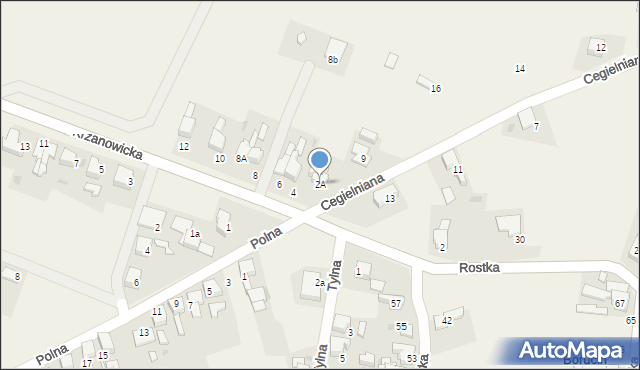 Borucin, Krzanowicka, 2A, mapa Borucin