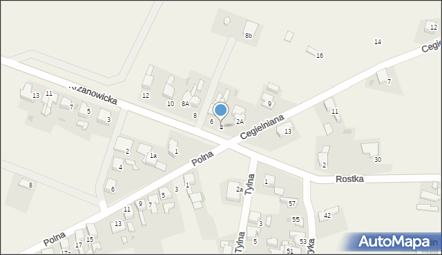 Borucin, Krzanowicka, 4, mapa Borucin