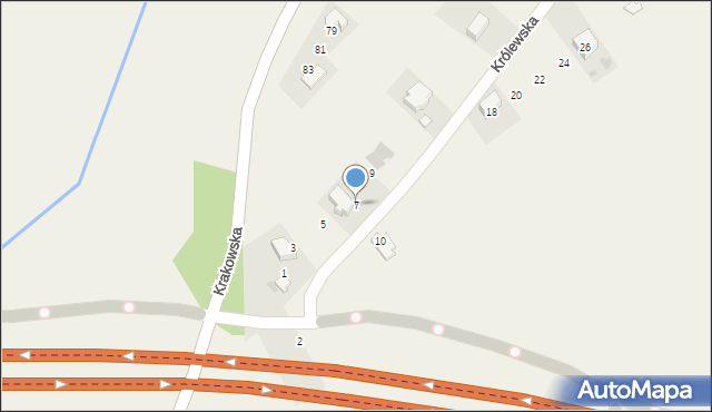 Bosutów, Królewska, 7, mapa Bosutów