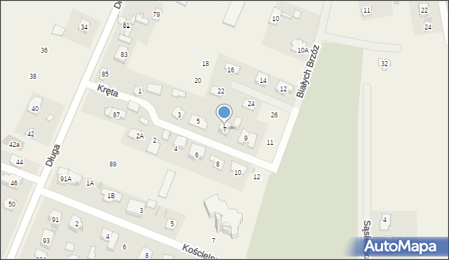 Bramki, Kręta, 7, mapa Bramki