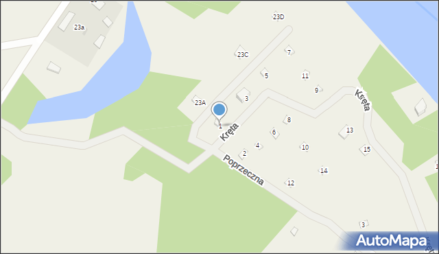Brańszczyk, Kręta, 1, mapa Brańszczyk