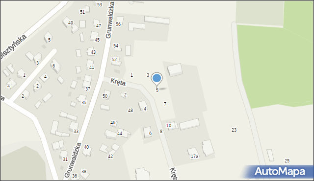 Bratian, Kręta, 5, mapa Bratian