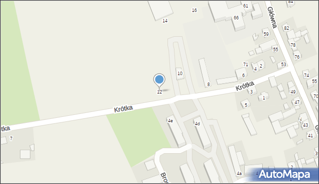 Brodnica, Krótka, 12, mapa Brodnica