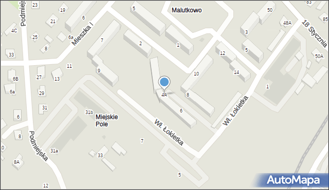 Brodnica, Króla Kazimierza Wielkiego, 4A, mapa Brodnica