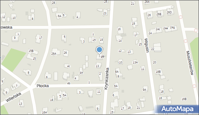 Brwinów, Kryniczanka, 15A, mapa Brwinów