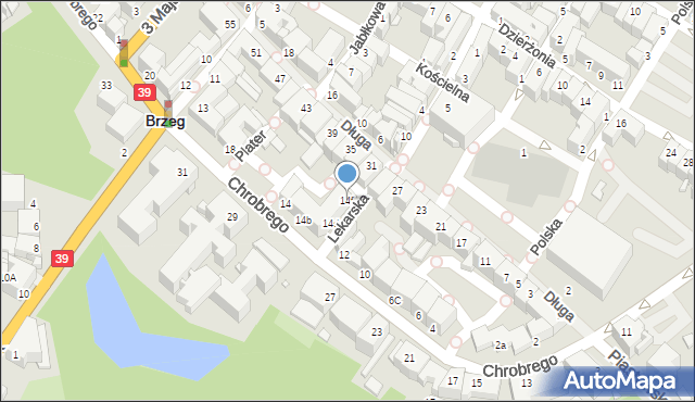 Brzeg, Króla Bolesława Chrobrego, 14f, mapa Brzeg