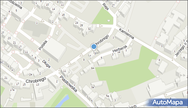 Brzeg, Króla Bolesława Chrobrego, 5, mapa Brzeg