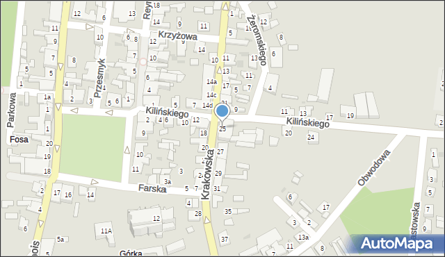 Brześć Kujawski, Krakowska, 25, mapa Brześć Kujawski