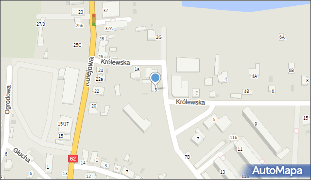 Brześć Kujawski, Królewska, 3, mapa Brześć Kujawski