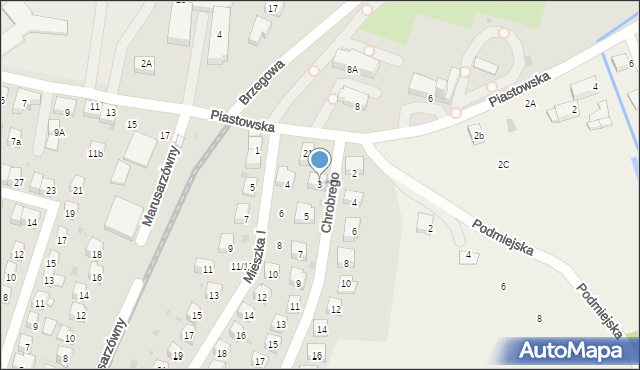 Brzesko, Króla Bolesława Chrobrego, 3, mapa Brzesko