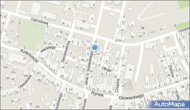 Brzesko, Króla Jana III Sobieskiego, 9a, mapa Brzesko