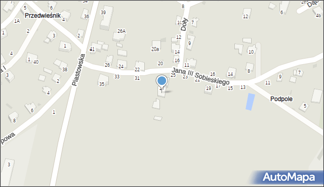 Brzeszcze, Króla Jana III Sobieskiego, 27A, mapa Brzeszcze