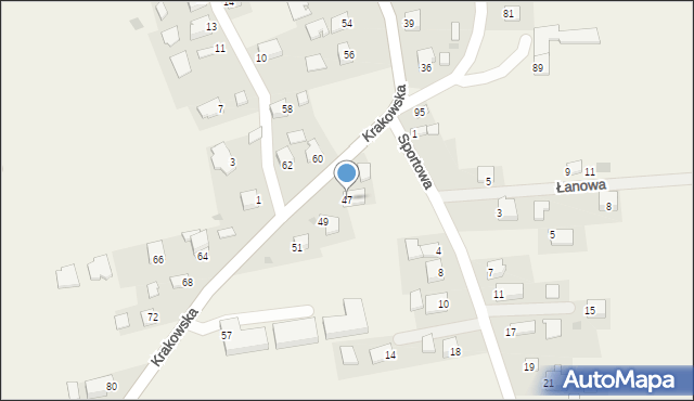 Brzezinka, Krakowska, 47, mapa Brzezinka
