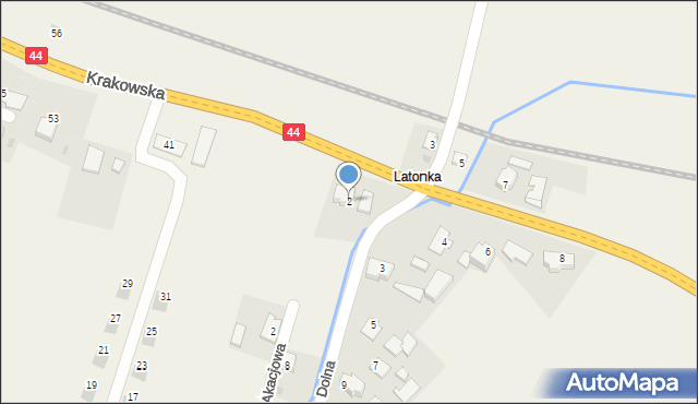 Brzezinka, Krakowska, 2, mapa Brzezinka