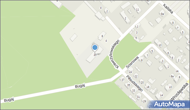 Brzeziny, Krawczykowskiego Franciszka, 10, mapa Brzeziny
