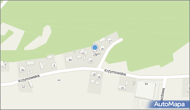 Brzeźno, Krzymowska, 13a, mapa Brzeźno