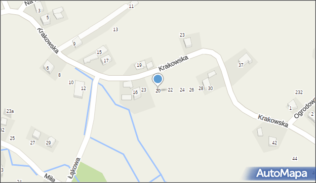 Brzoskwinia, Krakowska, 20, mapa Brzoskwinia