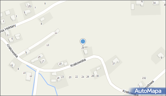 Brzoskwinia, Krakowska, 23, mapa Brzoskwinia