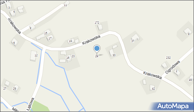 Brzoskwinia, Krakowska, 24, mapa Brzoskwinia