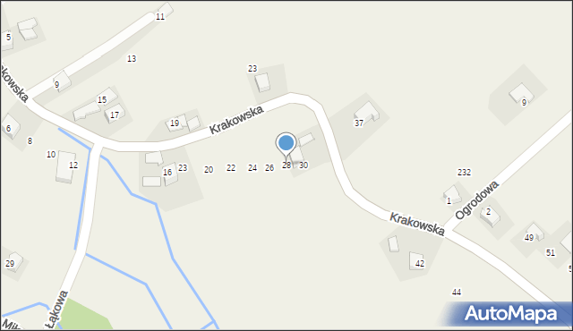 Brzoskwinia, Krakowska, 28, mapa Brzoskwinia