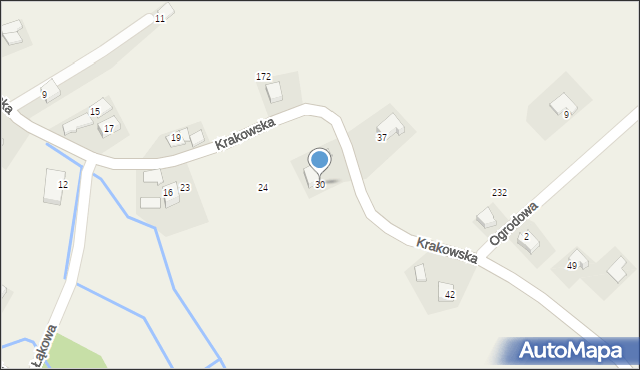 Brzoskwinia, Krakowska, 30, mapa Brzoskwinia