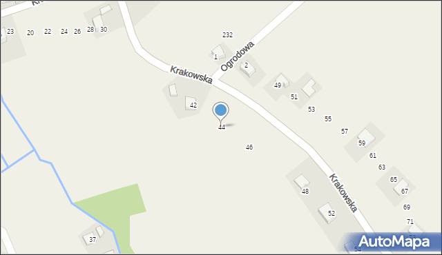 Brzoskwinia, Krakowska, 44, mapa Brzoskwinia