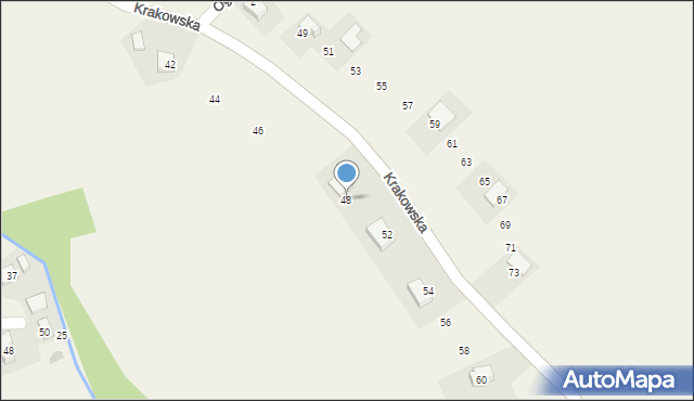 Brzoskwinia, Krakowska, 48, mapa Brzoskwinia