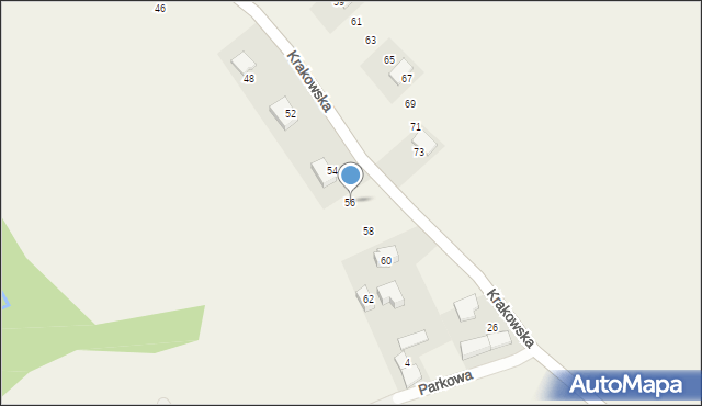 Brzoskwinia, Krakowska, 56, mapa Brzoskwinia
