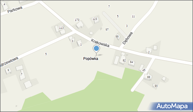 Brzoskwinia, Krakowska, 76, mapa Brzoskwinia