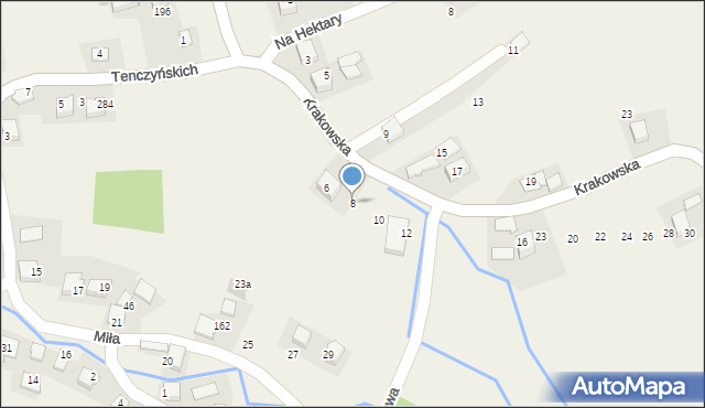 Brzoskwinia, Krakowska, 8, mapa Brzoskwinia