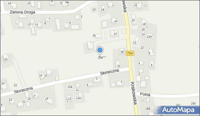 Brzozówka, Krakowska, 35a, mapa Brzozówka