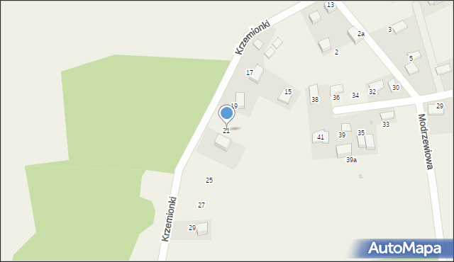 Brzozówka, Krzemionki, 21, mapa Brzozówka