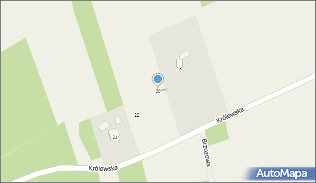 Budy-Strzyże, Królewska, 20, mapa Budy-Strzyże