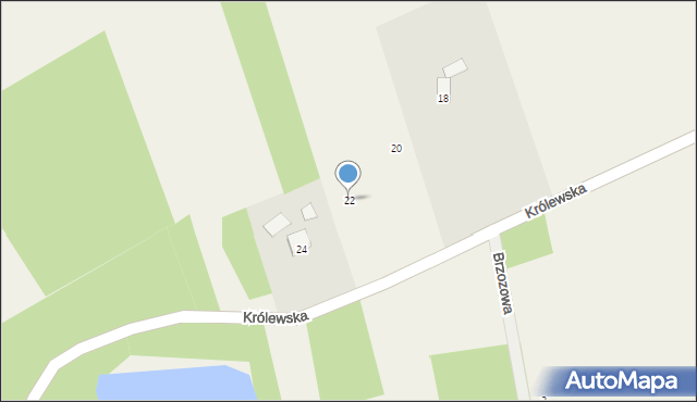 Budy-Strzyże, Królewska, 22, mapa Budy-Strzyże