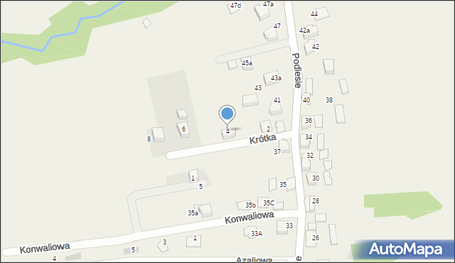 Bujaków, Krótka, 4, mapa Bujaków